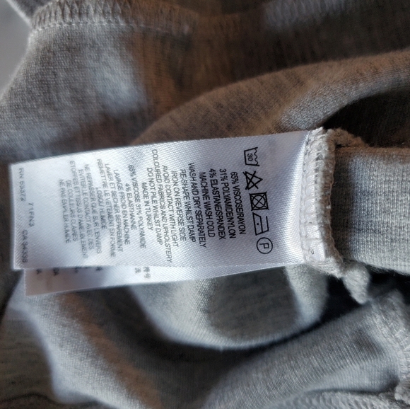 FRENCH CONNECTION / Grey Jersey Dress / Size 0 - Picture 6 of 6